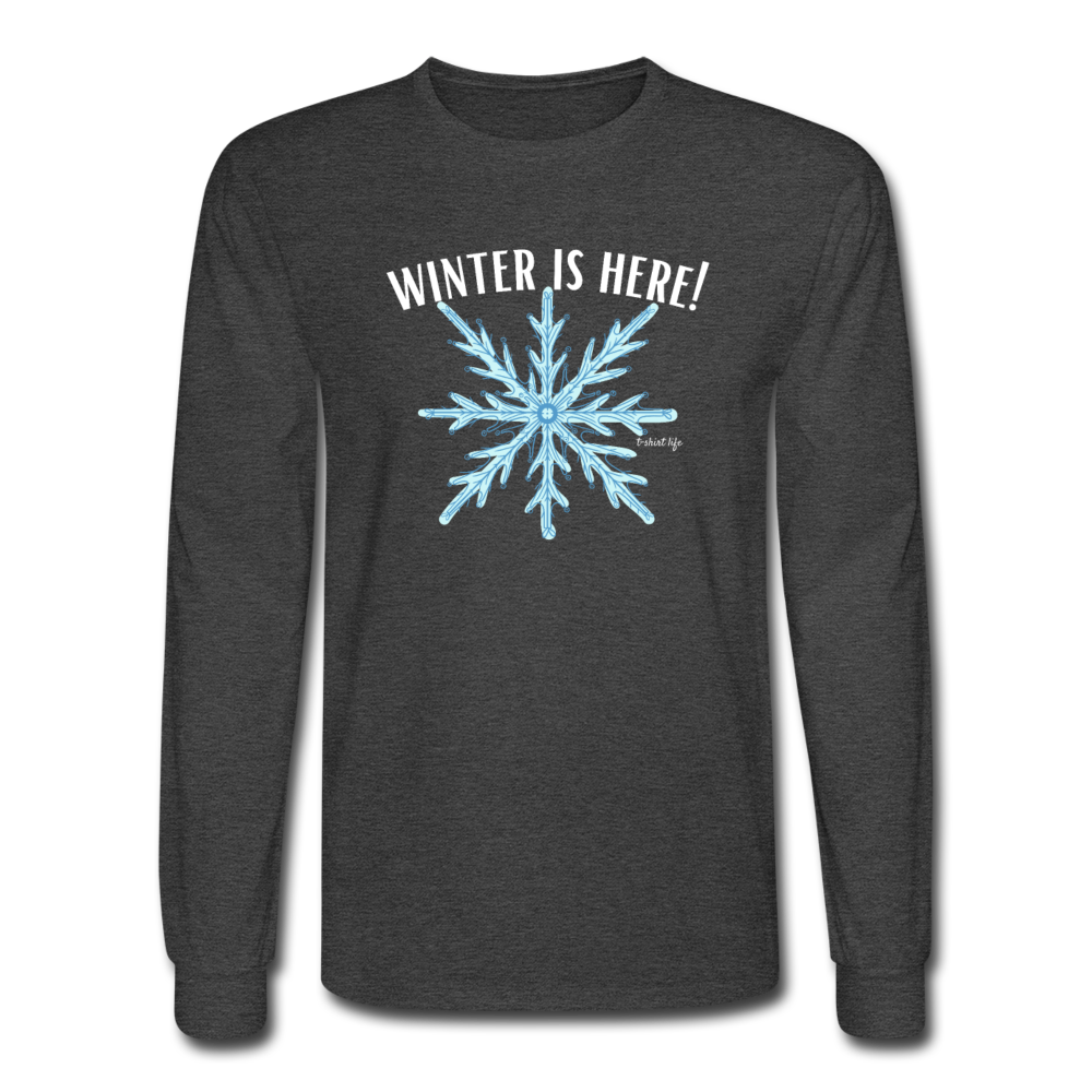 Long Sleeve Snowflake T-Shirt - heather black