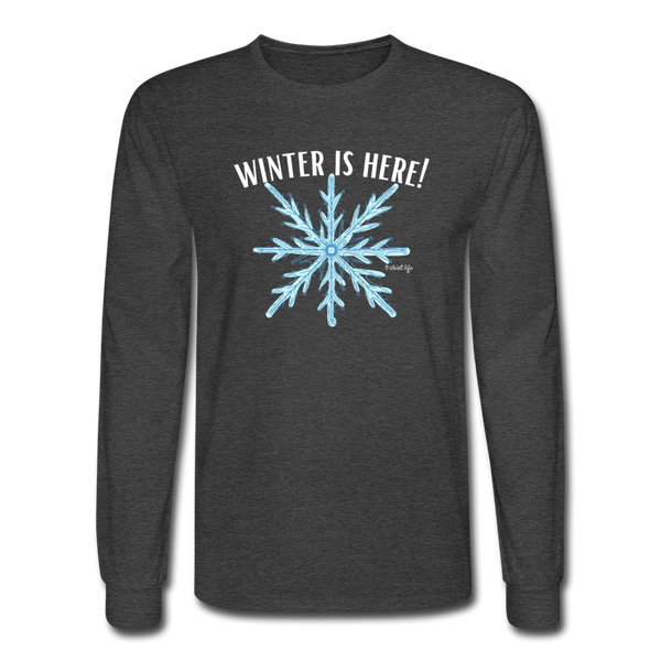 Long Sleeve Snowflake T-Shirt - heather black