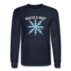 Long Sleeve Snowflake T-Shirt - navy