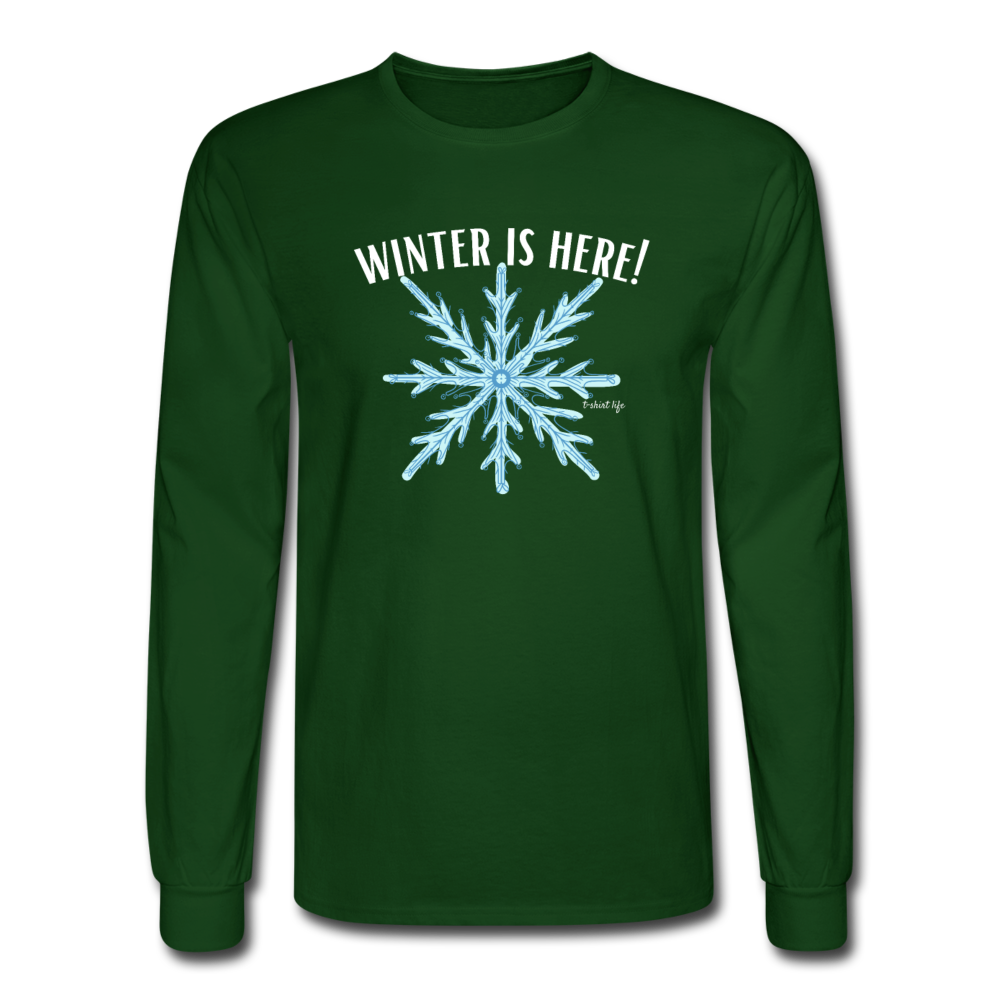 Long Sleeve Snowflake T-Shirt - forest green