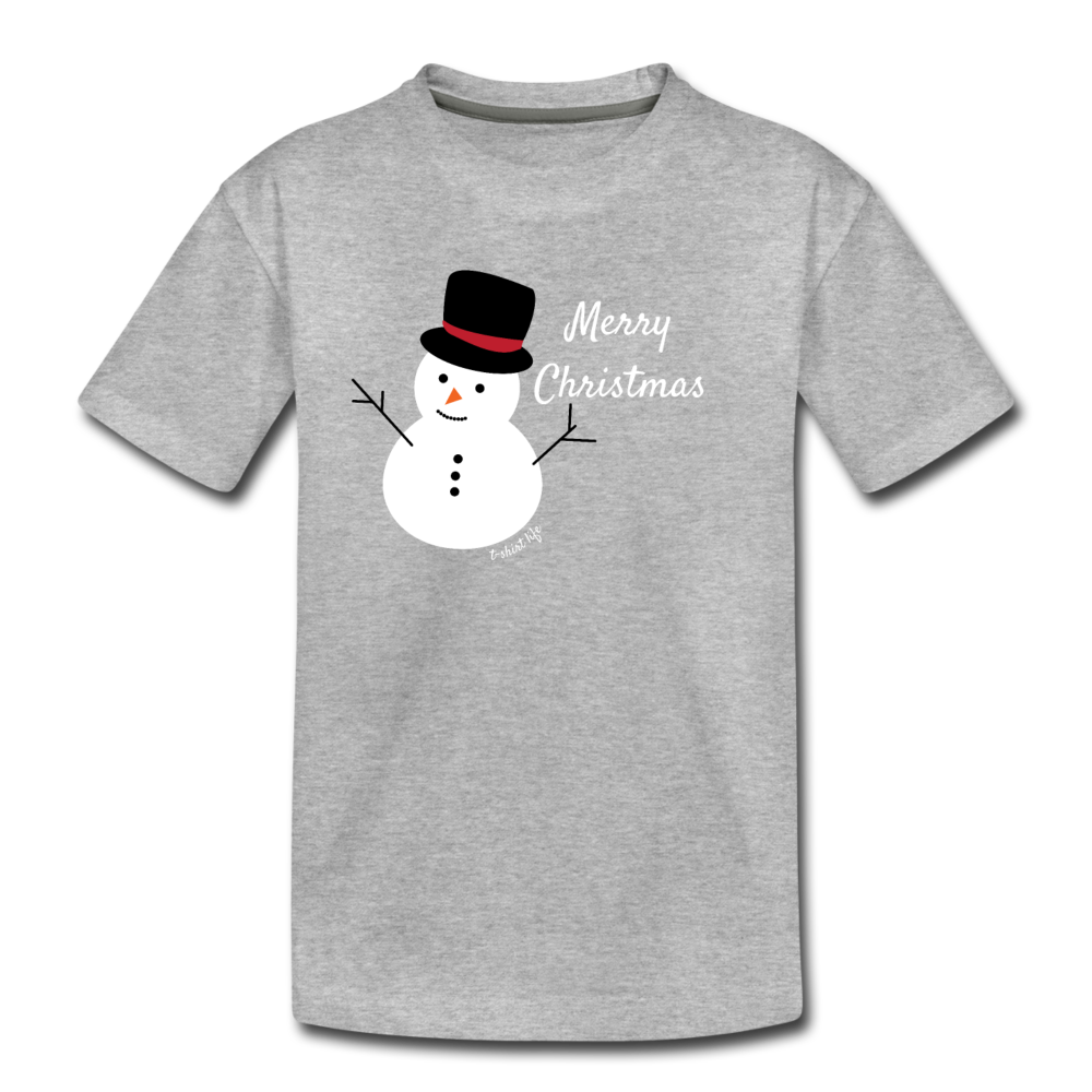 Kids' Premium Snowman T-Shirt - heather gray