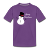 Kids' Premium Snowman T-Shirt - purple