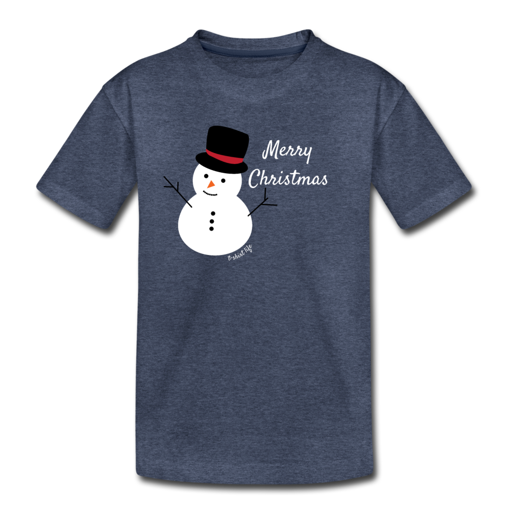 Kids' Premium Snowman T-Shirt - heather blue