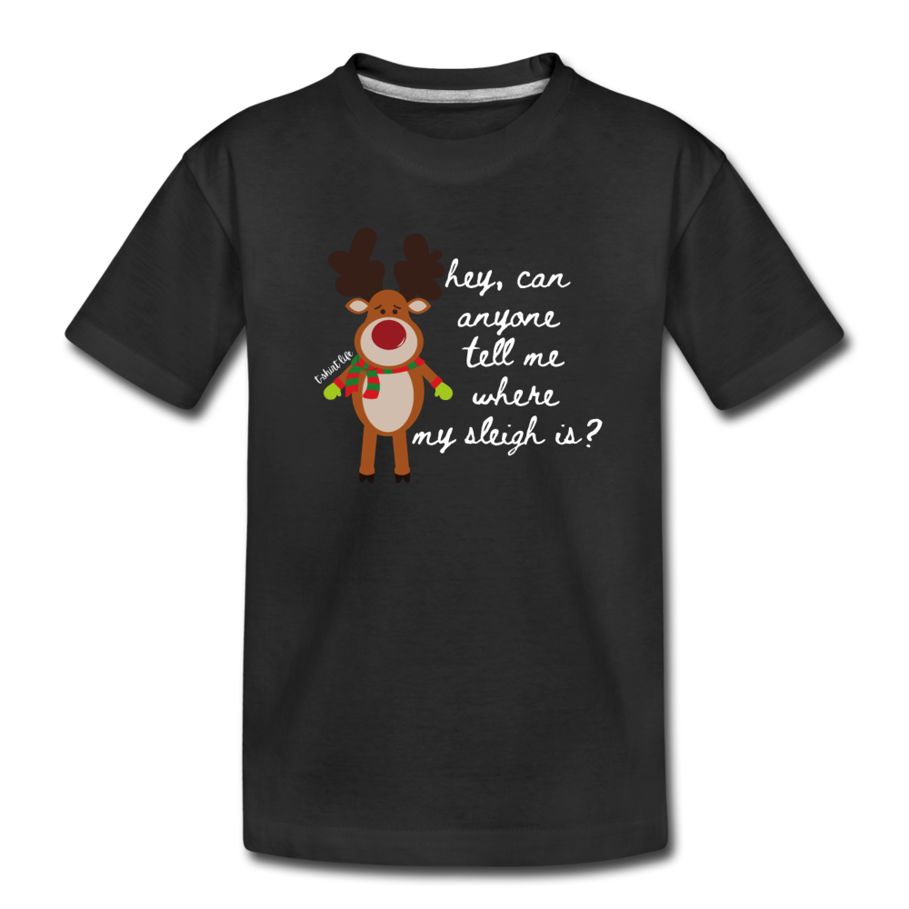 Kids' Premium Reindeer T-Shirt - black