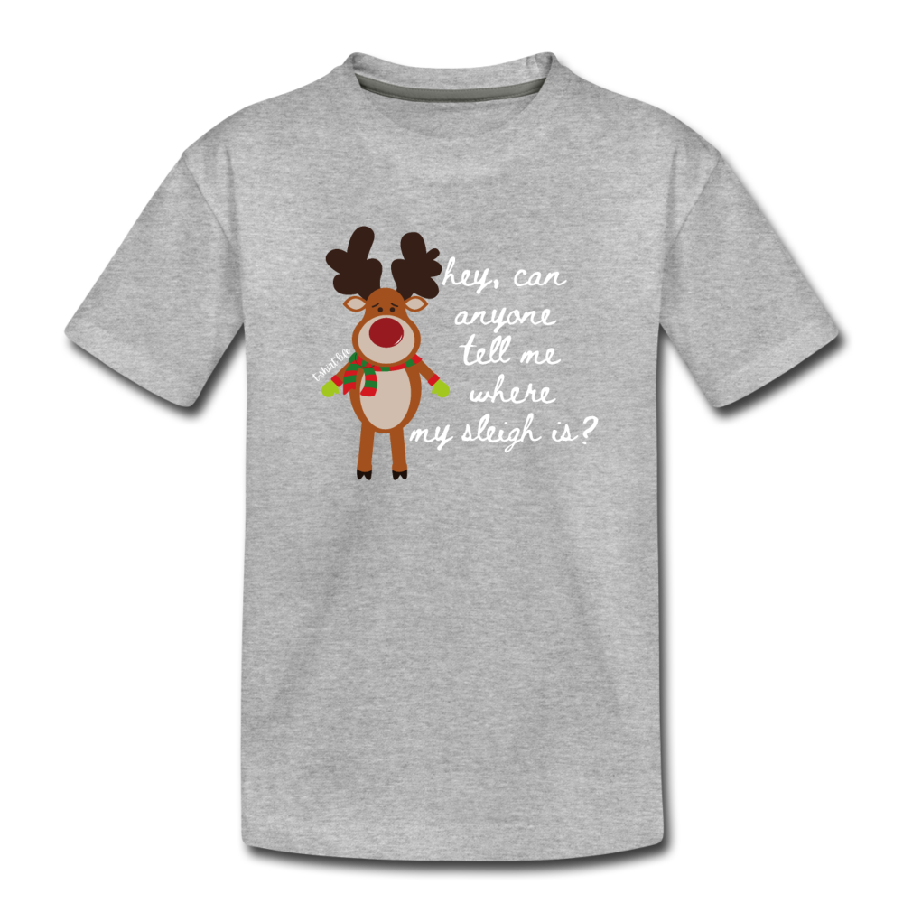 Kids' Premium Reindeer T-Shirt - heather gray