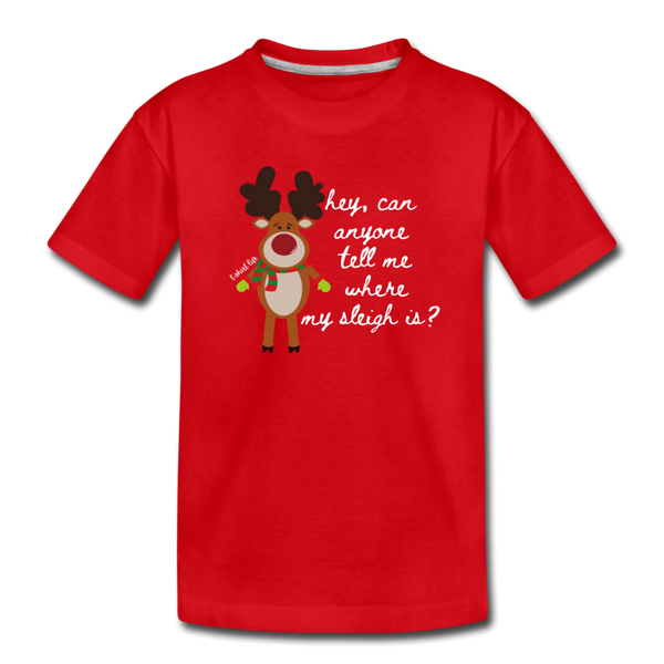 Kids' Premium Reindeer T-Shirt - red