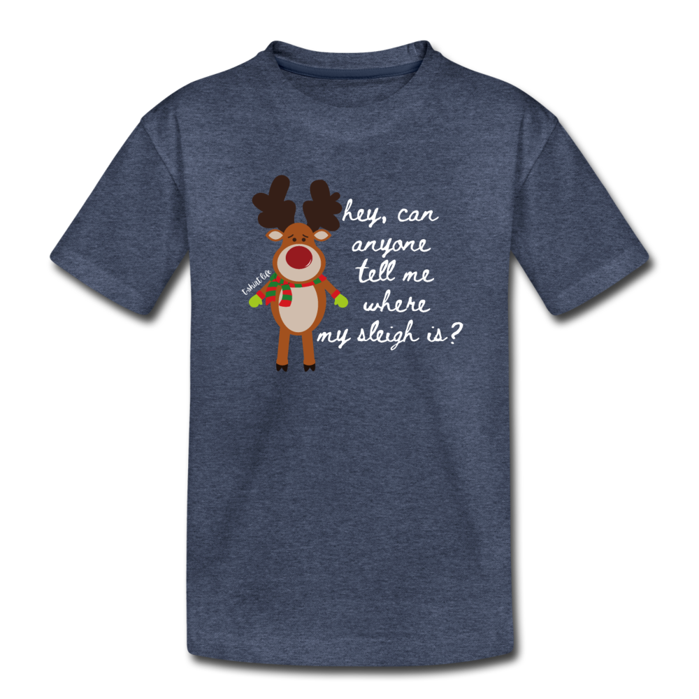 Kids' Premium Reindeer T-Shirt - heather blue
