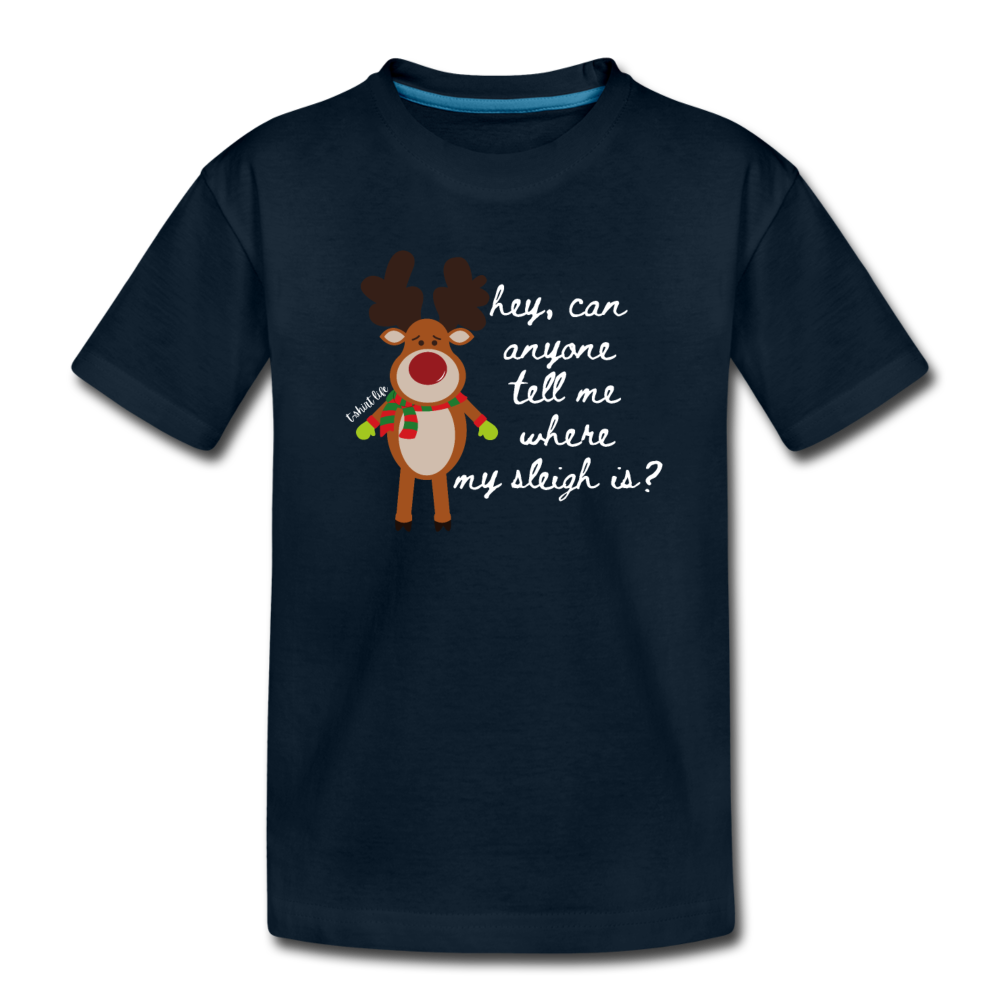 Kids' Premium Reindeer T-Shirt - deep navy